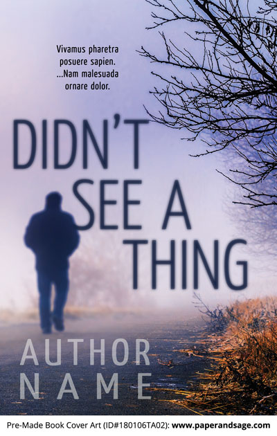 Pre-Made Book Cover ID#180106TA02 (Didn't See a Thing)