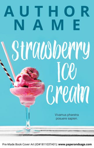 Pre-Made Book Cover ID#181103TA01 (Strawberry Ice Cream)