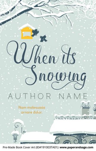 Pre-Made Book Cover ID#191003TA01 (When it's Snowing)