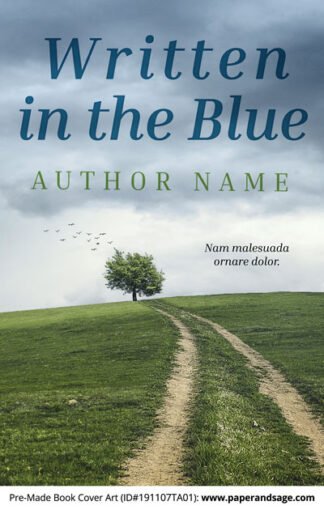 Pre-Made Book Cover ID#191107TA01 (Written in the Blue)