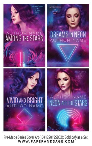 PreMade Series Covers ID#122019SB02 (Neon Stars Series, Only Sold as a Set)