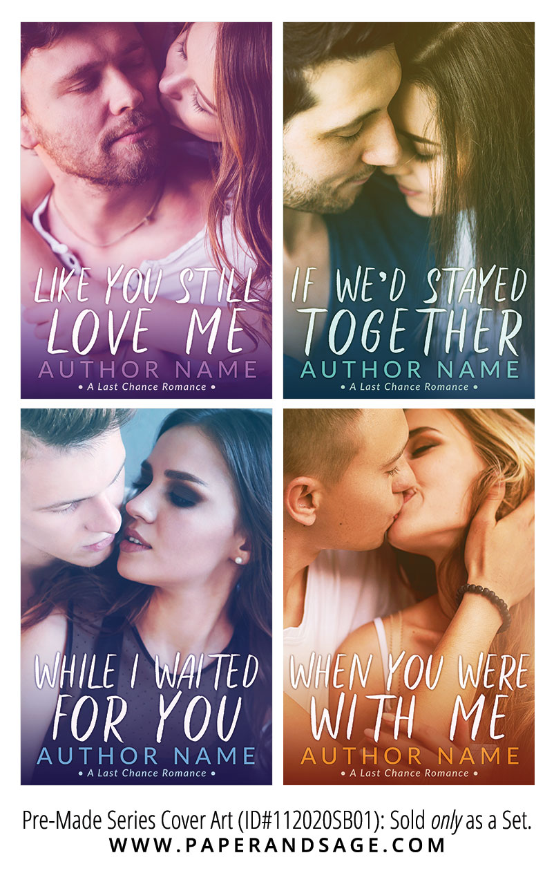 Couple Kissing In The Rain Romance Premade Book Cover – Bella