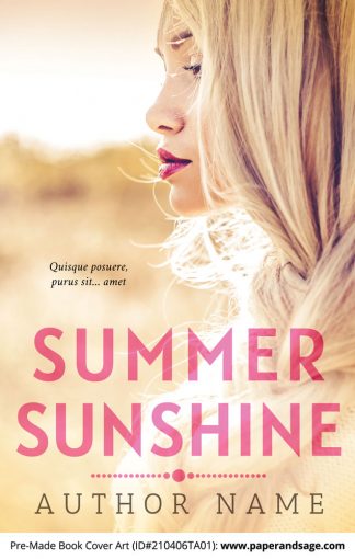 Pre-Made Book Cover ID#210406TA01 (Summer Sunshine)