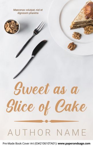 PreMade Book Cover ID#210610TA01 (Sweet as a Slice of Cake)
