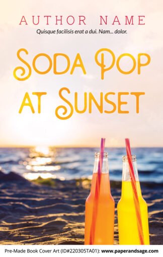 PreMade Book Cover ID#220305TA01 (Soda Pop At Sunset)